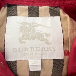 Burberry Children Red and Beige Jacket